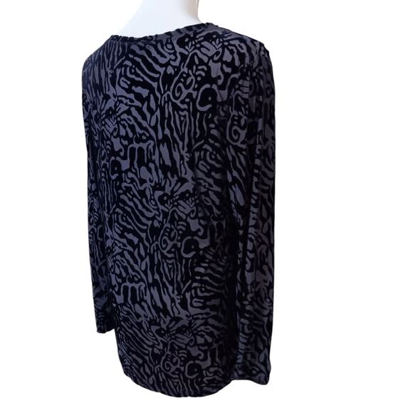 Dark Purple Velvet Burnout Top Blouse Y2K Inspired Sheer‎ Whimsigoth Fairygrunge - Picture 3 of 7